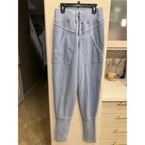FP Movement Light Wash Blue Jogger Sweatpants High Waisted Zip Women's XS